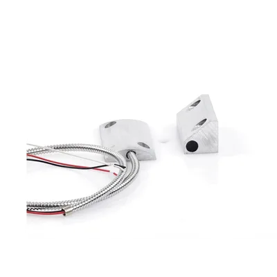 Contacto Magnético de Piso / Salida Dual NC/NA / GAP 65 mm (2.5 in) / Cubierta de Aluminio / Cable Blindado 55 cm / Certificación UL & CE