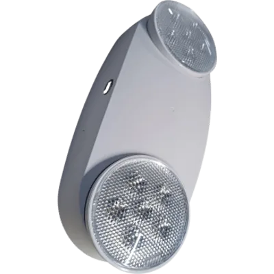 Luminaria de Emergencia LED / Doble Cabezal Ajustable / 230-430 Lúmenes / 120-277V Dual Voltage / 90 Minutos Autonomía / ABS 5VA Retardante de Llama