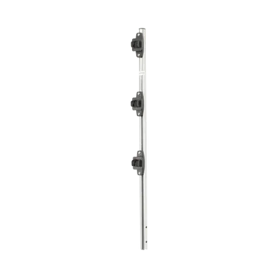 Poste de Paso para Cerca Eléctrica / Tubo de Acero Galvanizado en Caliente / 3 Aisladores con Remache / Longitud 75 cm (29.5 in) / Diámetro 25 mm (1 in) / Peso 0.57 kg