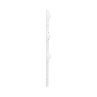 Poste de Paso / Tubo de Acero Galvanizado / Diámetro 1" / Longitud 75 cm (2.46 ft) / 3 Aisladores / Pintura Blanca / Peso 0.5 kg