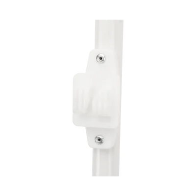 Poste de Paso / Tubo de Acero Galvanizado / Diámetro 1" / Longitud 75 cm (2.46 ft) / 3 Aisladores / Pintura Blanca / Peso 0.5 kg