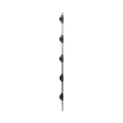 Poste de Paso para Cercas Eléctricas / Tubo Redondo 25 mm (1 in) / Longitud 1 m (39.4 in) / 5 Aisladores Integrados / Acero Galvanizado en Caliente