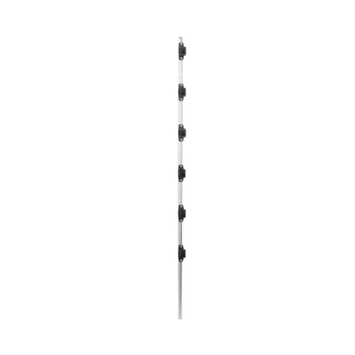 Poste de Paso para Cercas Eléctricas / Tubo de Acero Galvanizado / 6 Aisladores / Longitud 1.4 m (4.6 ft) / Diámetro 25 mm (1 in) / Sin Pintura