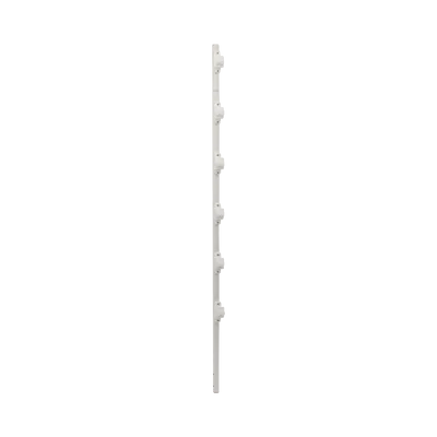 Poste de Paso para Cerca Eléctrica / Tubo de Acero Galvanizado / 6 Aisladores / 1.4 m (4.6 ft) / Diámetro 25 mm (1 in) / Pintura Blanca Exterior