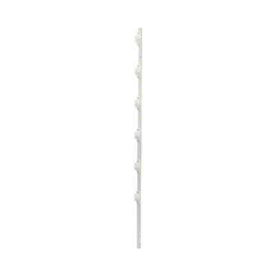 Poste de Paso para Cerca Eléctrica / Tubo de Acero Galvanizado / 6 Aisladores / 1.4 m (4.6 ft) / Diámetro 25 mm (1 in) / Pintura Blanca Exterior