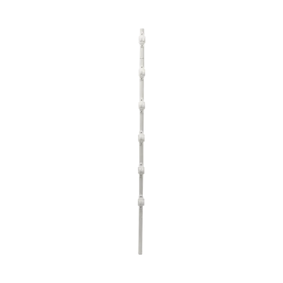 Poste de Paso para Cerca Eléctrica / Tubo de Acero Galvanizado / 6 Aisladores / 1.4 m (4.6 ft) / Diámetro 25 mm (1 in) / Pintura Blanca Exterior