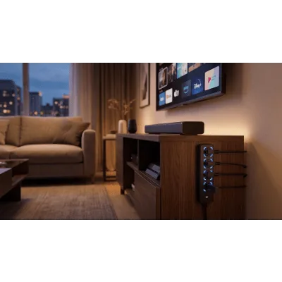 Regleta Inteligente / 4 Tomas Individuales / Wi-Fi Bluetooth Zigbee Matter / Medición Individual / 3680 W / 12 A por Toma / IP20
