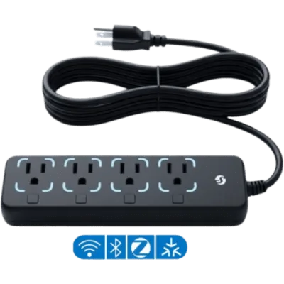 Regleta Inteligente / 4 Tomas Individuales / Wi-Fi Bluetooth Zigbee Matter / Medición Individual / 3680 W / 12 A por Toma / IP20
