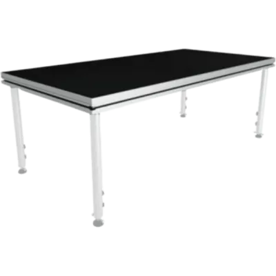 Tarima Modular para Escenario / 200 x 100 cm / Estructura de Aluminio / Superficie Antideslizante / 7.8 cm de Altura