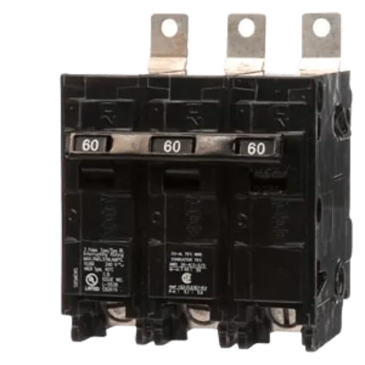 Interruptor Termomagnético / 3 Polos / 60 A / 10 kA / 240 V AC / Montaje Atornillable