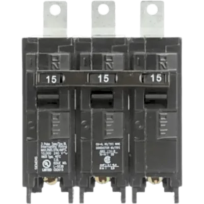 Interruptor automático atornillable tipo BL 3 polos, 15 amp.
