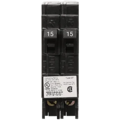 Interruptor Automático Duplex / 2 Polos / 20-20 A / 120 VCA / 10 kA / Enchufable