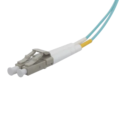 Jumper de Fibra Óptica / OM3 50/125 / LC-LC Duplex / OFNR / 30 m (98.43 pies) / Aqua
