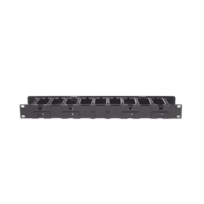 Organizador de Cable Horizontal / 19in Rack / 4in (0.33ft) Profundidad / 1UR / Puerta Doble Bisagra