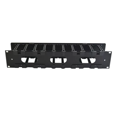 Organizador de Cable Horizontal / Rack 19in / 2UR / 4in Profundidad / 10cm / Alta Densidad