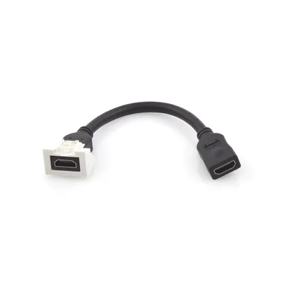 Adaptador HDMI / Pigtail Hembra-Hembra / 4K UHD / HDMI 2.0 / Faceplate 2 Salidas / 0.61 m (2 ft) / Blanco