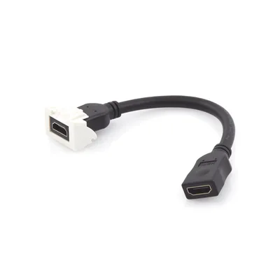 Adaptador HDMI / Pigtail Hembra-Hembra / 4K UHD / HDMI 2.0 / Faceplate 2 Salidas / 0.61 m (2 ft) / Blanco