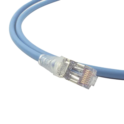 Patch Cord Cat6A Blindado S/FTP / 1.52 m (5 pies) / 28 AWG Diámetro Reducido / Color Azul
