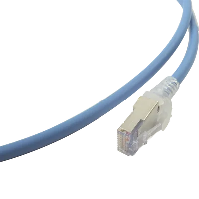 Patch Cord Cat6A Blindado S/FTP / 1.52 m (5 pies) / 28 AWG Diámetro Reducido / Color Azul
