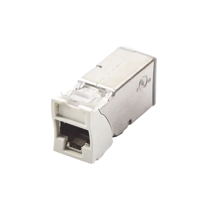 Jack Cat6A Blindado / Montaje Híbrido Plano y Angulado / 48 Puertos en 1U / F/UTP / Color Blanco