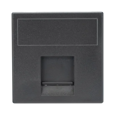 Módulo de Placa Plana / 1 Espacio Jack Keystone / Guardapolvo Integrado / 45 × 45 mm / 8.5 mm Profundidad / Compatible Cajas Teleblock y Ofiblock