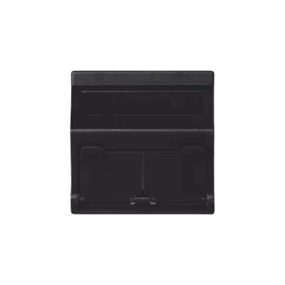 Placa Inclinada Voz y Datos / 2 Módulos RJ45 Keystone / Guardapolvos Integrados / IP20 / 45x45 mm