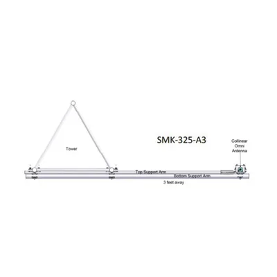 Kit de Montaje Lateral Ajustable para Antenas / 6.35 cm Diámetro / 91 cm (3 pies) Separación a Torre / Acero Galvanizado