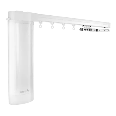 Motor para Cortinas Tradicionales / Carga hasta 60 kg / Funcionamiento Silencioso 41 dB(A) / Tecnologías WT, RTS y DCT / Finales de Carrera Automáticos