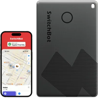 Localizador de Billetera / Compatible Apple Find My / Bluetooth BLE / NFC 13.56 MHz / IP67 / Batería 540 mAh / 3 Años Autonomía / 85 x 54 x 2.5 mm (3.3 x 2.1 x 0.1 in)