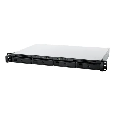 NAS Rack / 4 Bahías / 1U / AMD Ryzen R1600 / 2 GB DDR4 ECC / 570 MB/s Lectura / 530 MB/s Escritura / Dual 1GbE / Actualización 10GbE