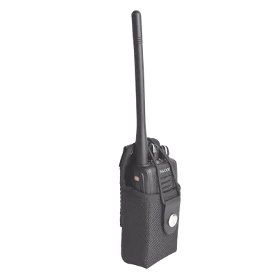 Funda para Radio Portátil / Nylon Reforzado / Broche Frontal y Correa / 58 x 85 x 37 mm / Compatible Icom y Kenwood