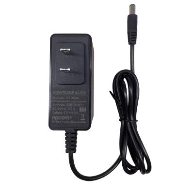 Adaptador de Corriente DC / Salida 5V 3A 15W / Entrada Universal 100-240V AC / Protección Sobrecorriente y Cortocircuito / LED Indicador / Plug 5.5mm x 2.1mm