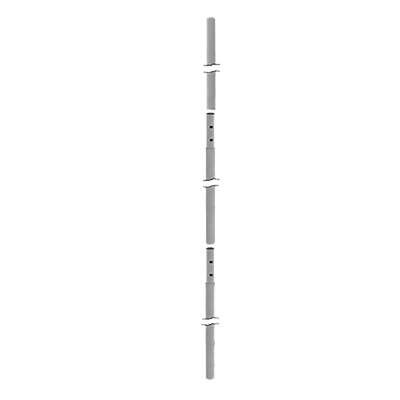 Mástil seccionado / 10.30 m (33.8 ft) / Ø 48 mm / Acero Ced 30 / Galvanizado por inmersión caliente