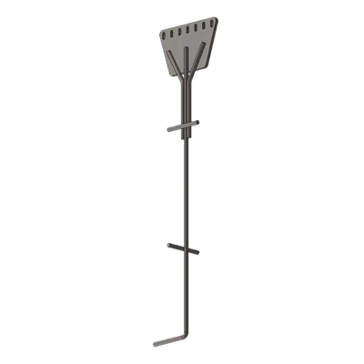 Ancla de Piso Tipo Paleta / 7 Orificios / Varilla 1" / Placa 3/4" / Altura 210 cm (6.9 ft) / Galvanizado por Inmersión