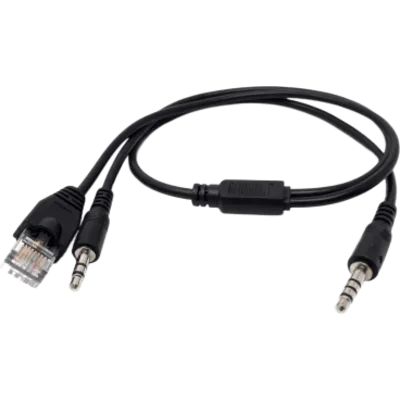 Cable Arnés RoIP para Radios Móviles Kenwood / Conector Mic RJ-45 / Jack Bocina 3.5 mm Mono / Integra al Gateway ST-RoIP5+W-TASSTA / Compatible Series TK, TKR y NEXEDGE