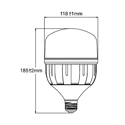 Foco LED de Alta Potencia 40 W / 3 600 lm / 6 500 K Luz de Día / Base E27 / Ángulo de Iluminación 200° / IRC 80 / No Atenuable / Vida 15 000 h