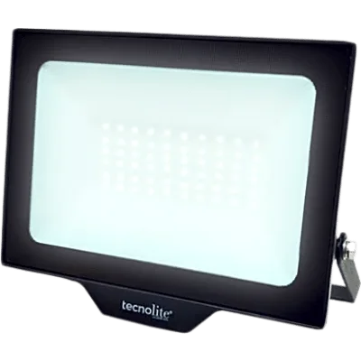 Reflector LED de Sobreponer Exterior 50 W / 4 500 lm / 6 500 K Luz de Día / IP66 IK07 / Aluminio Negro / Ángulo 120° / IRC 70 / 25 000 h / NOM