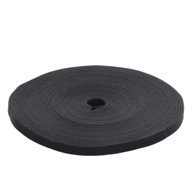 Cinta de contacto / Nylon y PP / 25 m (82 ft) / Capacidad 40% EIA/TIA-569-A / Reutilizable / Negro