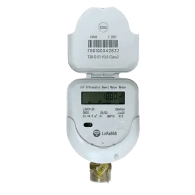 Medidor Ultrasónico de Agua LoRaWAN / 3/4 Pulgada / Bidireccional / Válvula Integrada / IP68 / LCD 9 Dígitos