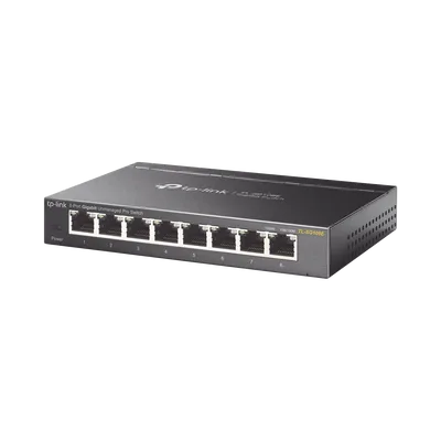 Switch Escritorio Easy Smart de 8 puertos 10/100/1000 Mbps / IGMP para Vigilancia / Calidad en el Servicio (QoS) / Gestión GUI