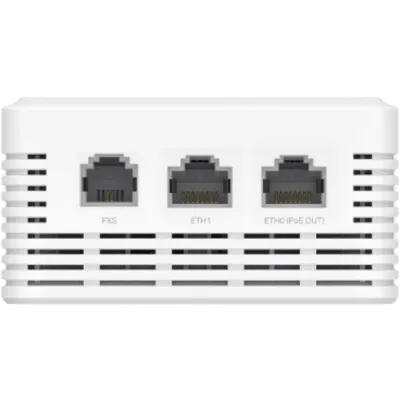 Punto de Acceso GPON de Pared / AX1800 Wi-Fi 6 / 1.8 Gbps / 2 Puertos Gigabit con PoE de Salida / FXS VoIP / Gestión Cloud Omada / Mesh y Roaming