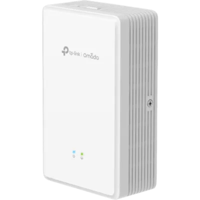 Punto de Acceso GPON de Pared / AX1800 Wi-Fi 6 / 1.8 Gbps / 2 Puertos Gigabit con PoE de Salida / FXS VoIP / Gestión Cloud Omada / Mesh y Roaming