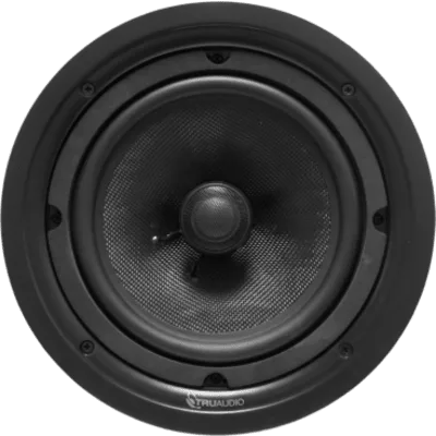 Serie Phantom TruAudio / Altavoz Empotrable en Techo / 2 Vías / Woofer de Fibra de Vidrio / Tweeter Pivotante de Titanio/ Rejilla Ghost sin Marco / Clasificación de Humedad / Quick Connect