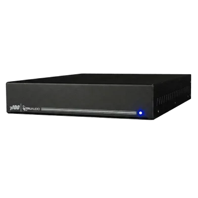 Amplificador Clase D / 2 Canales / 100W @ 8Ω / 150W @ 4Ω / Salida Subwoofer / Control IR / Voltaje Dual 110-240 VCA / Salidas en Bucle
