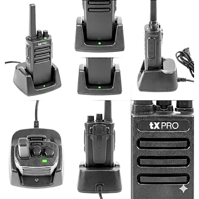 Radio Portátil Analógico / VHF 136-174 MHz / 5W / 16 Canales / Scrambler de Voz / VOX / Batería 2500 mAh