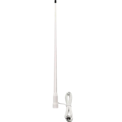 Antena Marina VHF / Fibra de Vidrio / 3.5 dBi / 50 W / Cable RG58 4.5 m (14.8 ft) / PL-259 / Bajo Perfil
