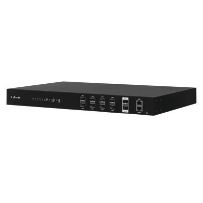 Terminal de Línea Óptica GPON / 8 Puertos SFP GPON + 2 SFP+ 10 Gbps / 1024 ONUs Concurrentes / Alcance 20 km (65,616 ft) / Triple Play / Rack 1U