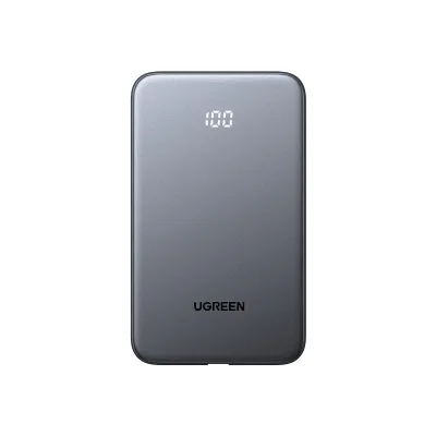 Power Bank / 10000 mAh / 37 Wh / Salida USB-C PD 20W / Salida USB-A SCP 22.5W / Cable USB-C Integrado / Indicador Digital LED