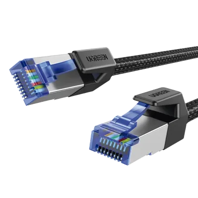 Cable Ethernet Cat8 / 40 Gbps / 2000 MHz / F/FTP / 1 m (3.28 ft) / Nylon trenzado