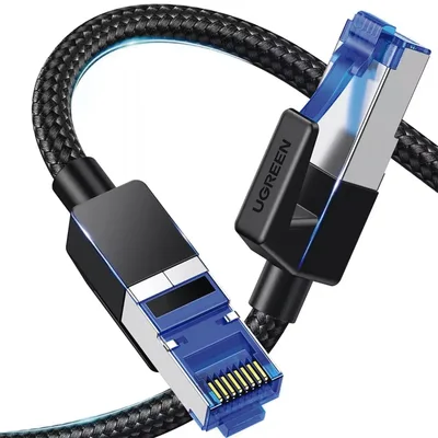 Cable Ethernet Cat8 / 40 Gbps / 2000 MHz / F/FTP / 1 m (3.28 ft) / Nylon trenzado